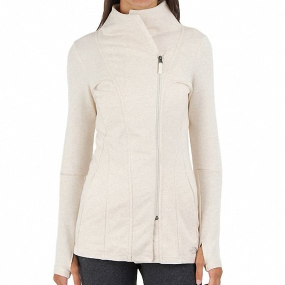 The North Face Cream Zip-Up Jacket Medium